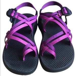Two-Toned purple Chacos